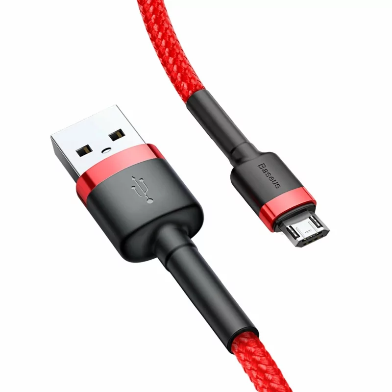 Kontrolsat - Cabo Baseus Cafule USB-A para Micro USB 1m - Vermelho
