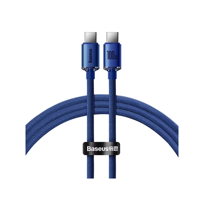 Kontrolsat - Baseus Crystal Shine PD 100W 1.2m USB-C Cable - Blue Kontrolsat - Baseus Crystal Shine PD 100W 1.2m USB-C Cable - Blue