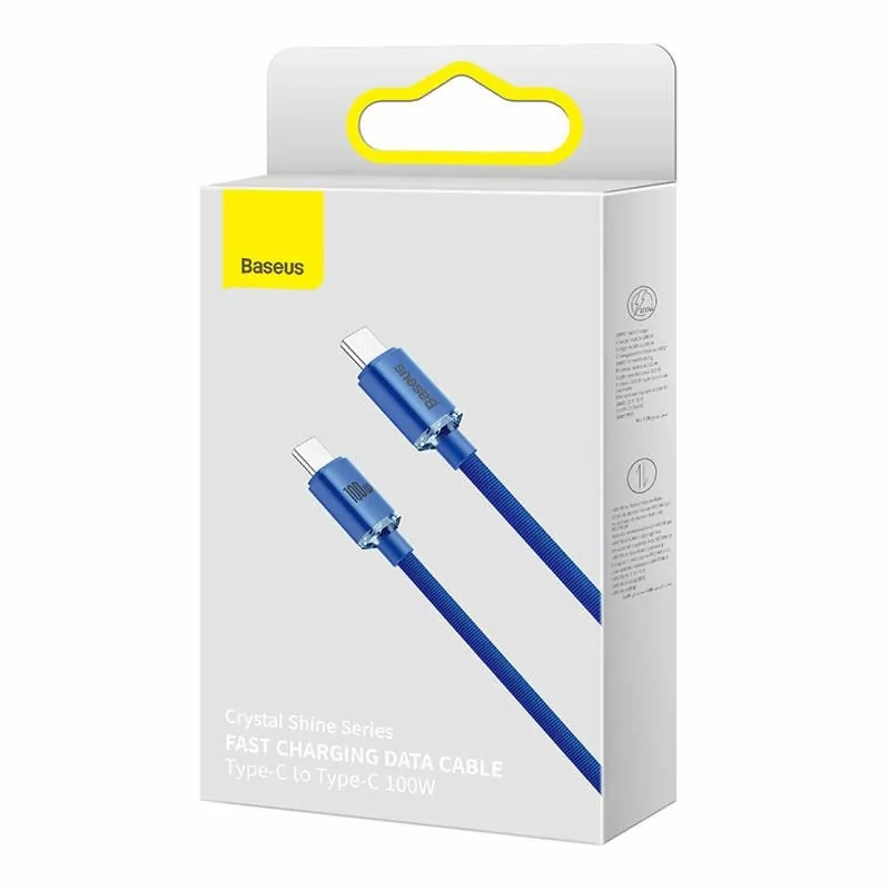 Kontrolsat - Cabo USB-C Baseus Crystal Shine PD 100W 1.2m - Azul