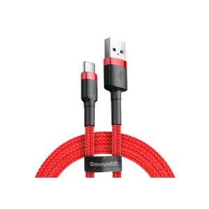 Kontrolsat - Baseus Cable - USB-A to USB-C - 3A - 0.5M - Red - CATKLF-A09