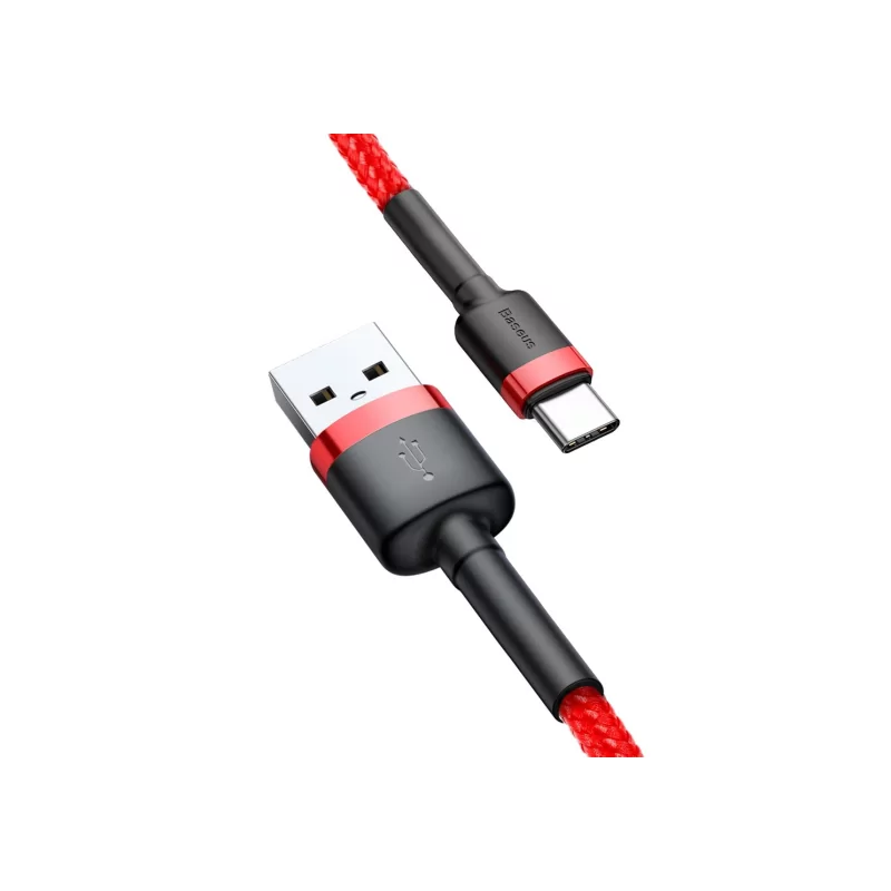 Kontrolsat - Baseus Cable - USB-A to USB-C - 3A - 0.5M - Red - CATKLF-A09