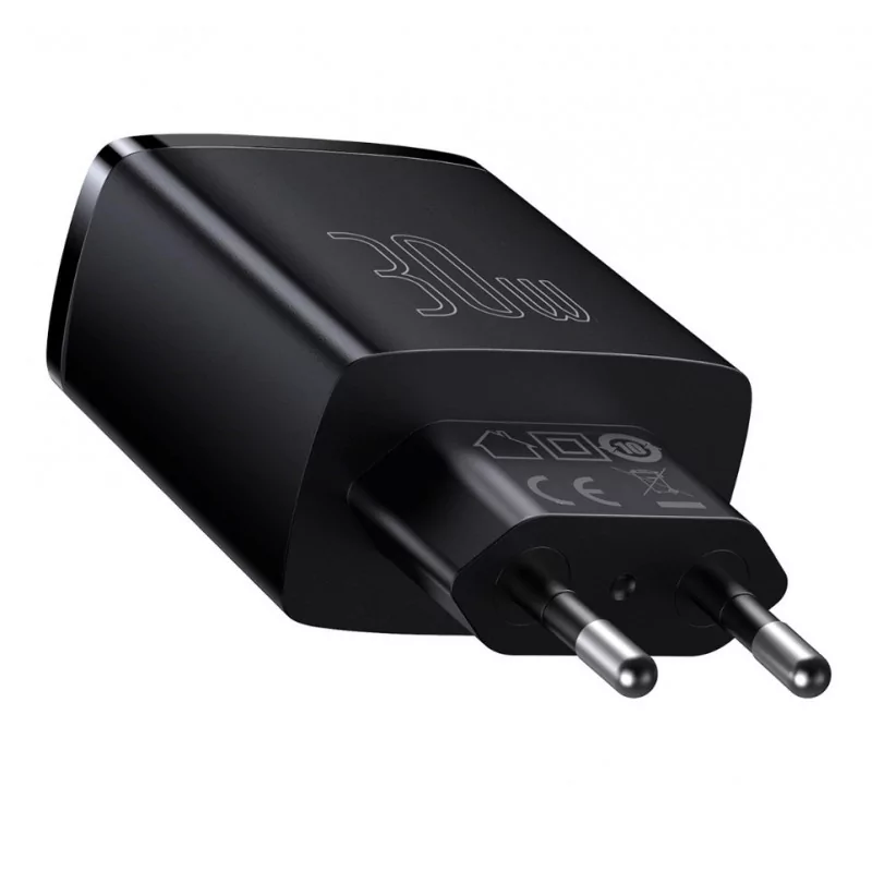 Kontrolsat - Baseus Compact CCXJ-E01 30W Fast Charger 3.0 - Black