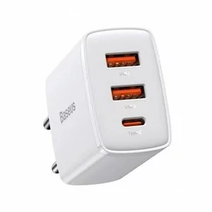 Kontrolsat - Carregador Baseus Compact CCXJ-E02 30W Fast Charger PD 3.0 - Branco