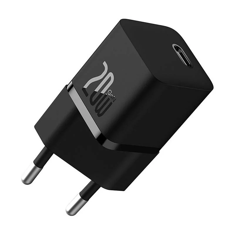 Kontrolsat - Carregador Baseus GaN5 Fast Charger (Mini) USB-C - 20W - Preto Kontrolsat - Carregador Baseus GaN5 Fast Charger (Mini) USB-C - 20W - Preto