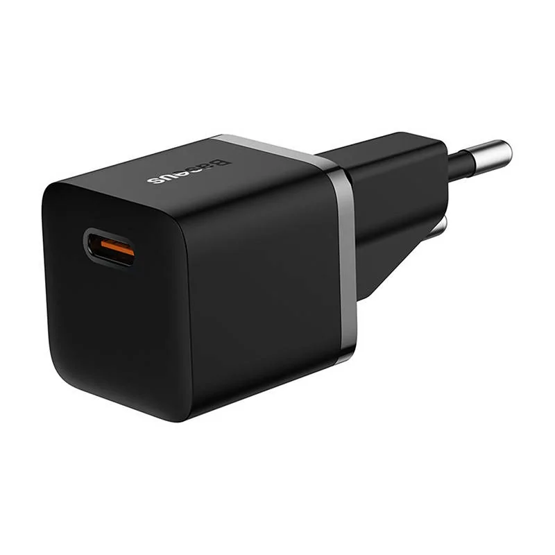 Kontrolsat - Carregador Baseus GaN5 Fast Charger (Mini) USB-C - 20W - Preto