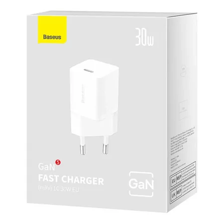Kontrolsat - Baseus GaN5 Fast Charger (Mini) USB-C 30W - White