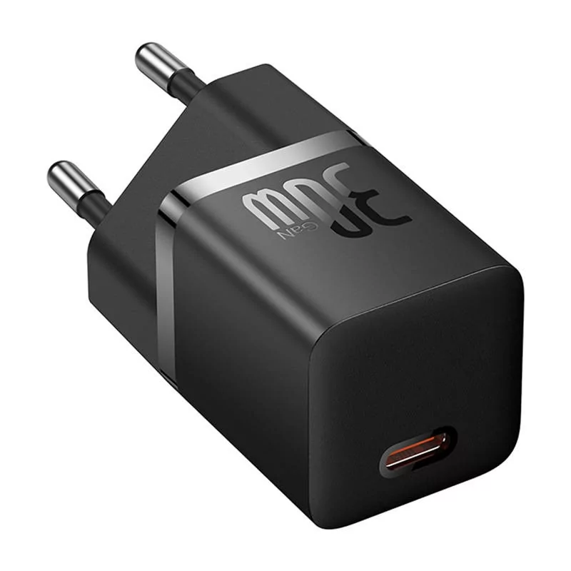 Kontrolsat - Carregador Baseus GaN5 Fast Charger (Mini) USB-C 30W - Preto