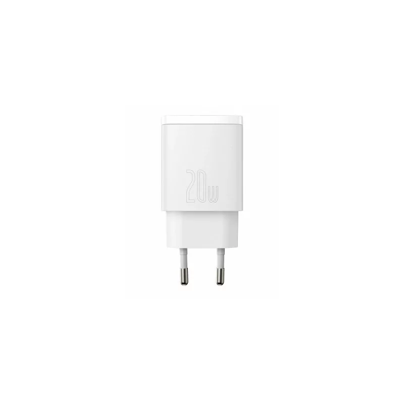 Kontrolsat - Carregador Baseus Compact - USB-C/USB-A - 20W - 3.0 - Branco - CCXJ-B02
