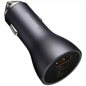 Kontrolsat - Carregador de Isqueiro Baseus Golden Contactor Pro Car Charger 65W - Preto