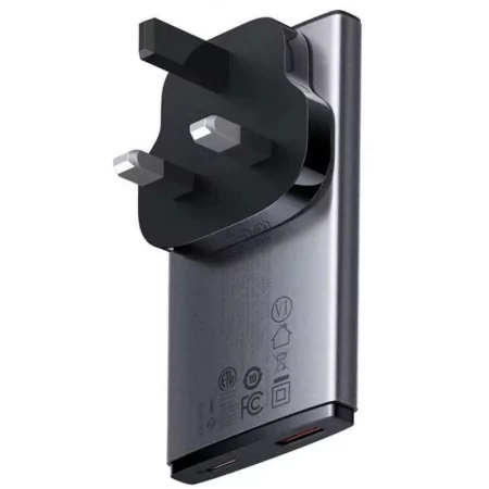 Kontrolsat - Carregador Baseus GaN5 Pro Fast Charger 65W - Cinza Kontrolsat - Carregador Baseus GaN5 Pro Fast Charger 65W - Cinza