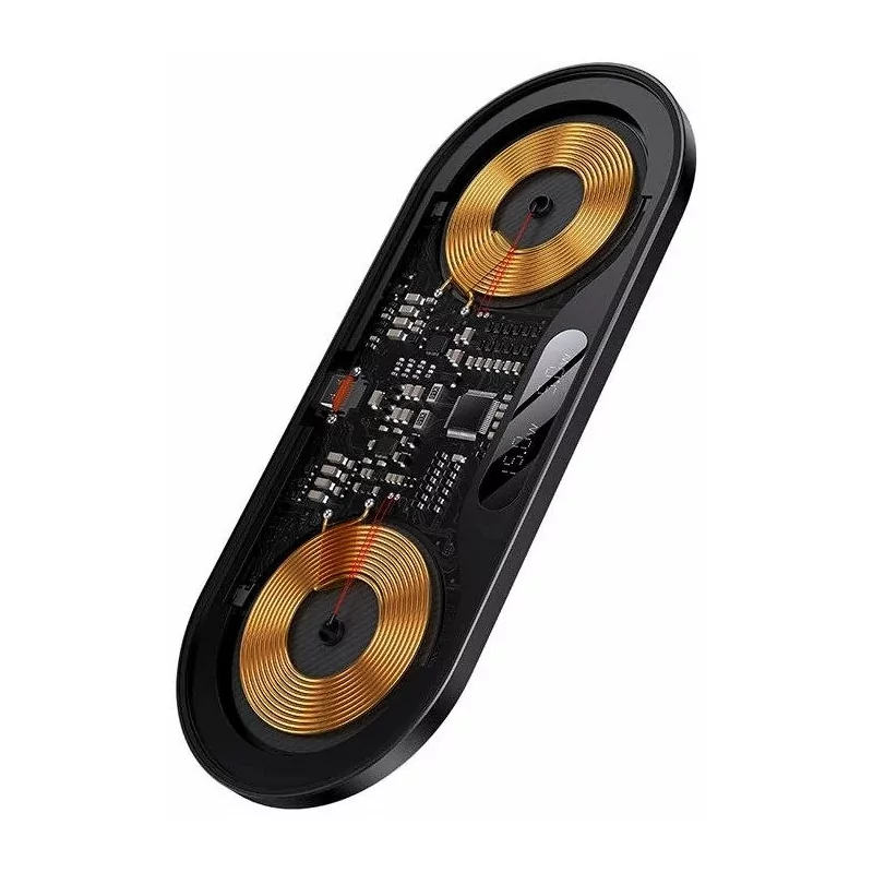 Kontrolsat - Baseus Dual USB-C 20W Wireless Charger - Black