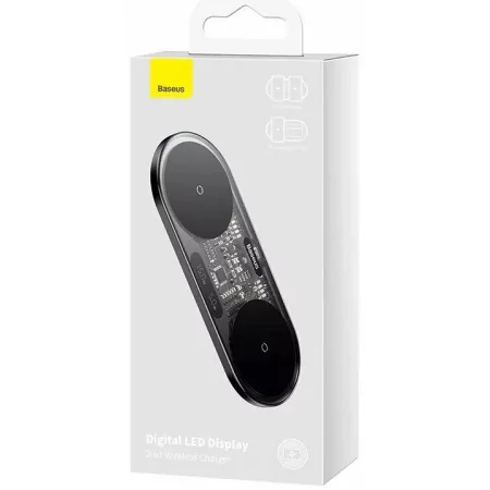 Kontrolsat - Baseus Dual USB-C 20W Wireless Charger - Black