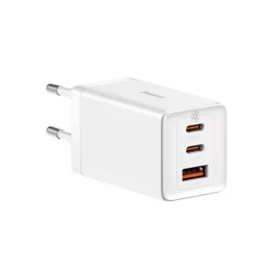 Kontrolsat - Baseus GaN5 Pro Dual USB-C + USB-A 65W Fast Charger White + USB-C Cable 100W 1m