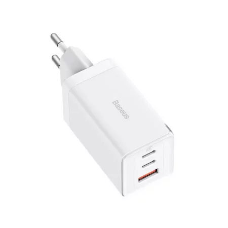 Kontrolsat - Baseus GaN5 Pro Dual USB-C + USB-A 65W Fast Charger White + USB-C Cable 100W 1m