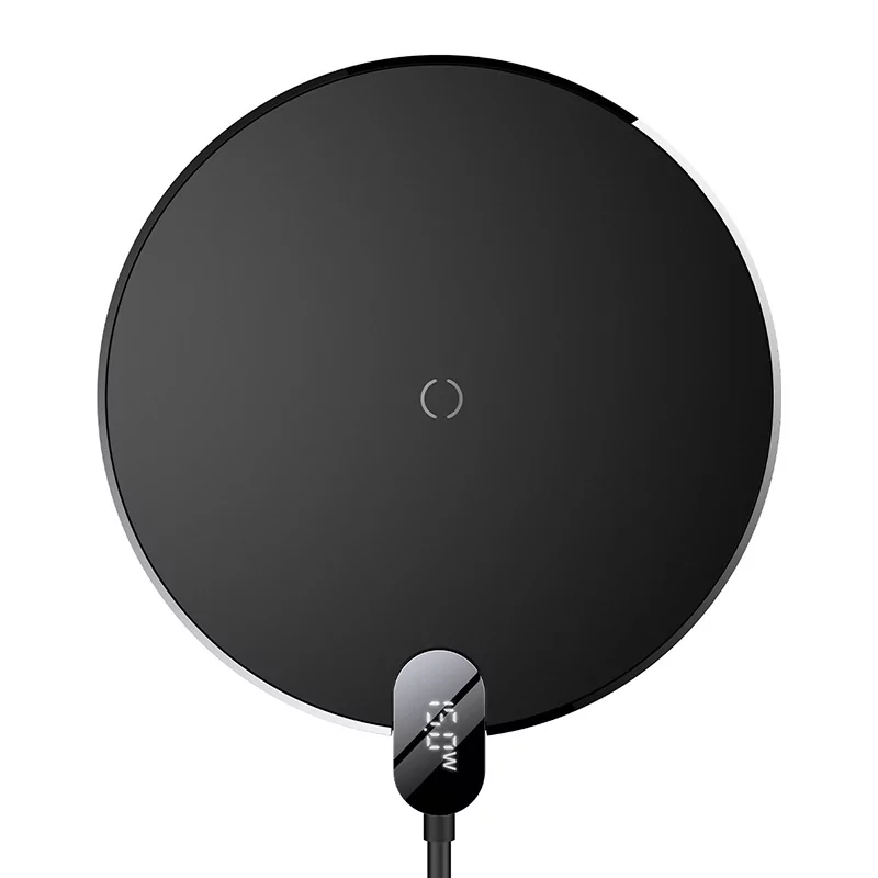 Kontrolsat - Baseus Digital LED 15W Wireless Charger - Black