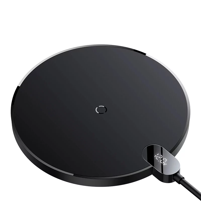 Kontrolsat - Baseus Digital LED 15W Wireless Charger - Black