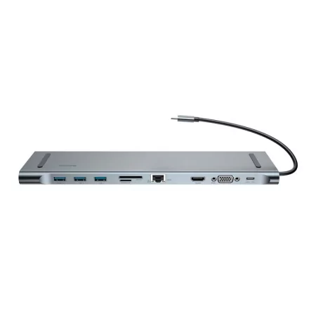 Kontrolsat - Docking Station Baseus Enjoyment USB-C 10-em-1 Cinza