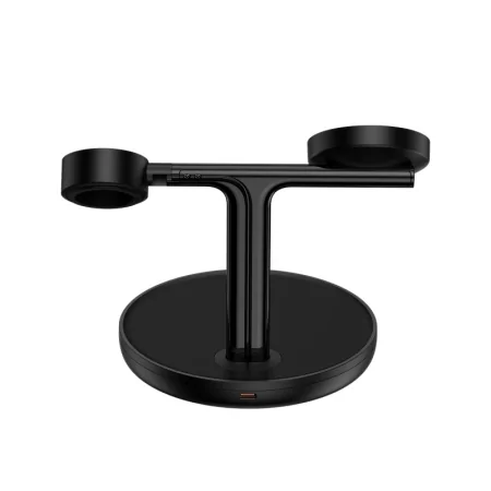 Kontrolsat - Carregador Wireless Baseus Swan 3-em-1 c/MagSafe 20W Preto Kontrolsat - Carregador Wireless Baseus Swan 3-em-1 c/MagSafe 20W Preto