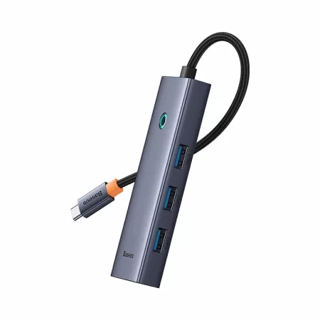 Kontrolsat - Baseus Flite USB-C Adapter (1xHdmi 4K@30Hz + 4xUsb 3.0) Gray