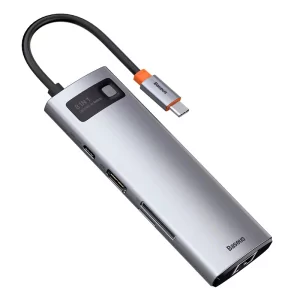 Kontrolsat - USB-C Hub Baseus Metal Gleam 8-in-1 4K 30Hz Gray