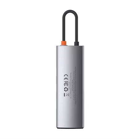 Kontrolsat - Hub USB-C Baseus Metal Gleam 8-em-1 4K 30Hz Cinza