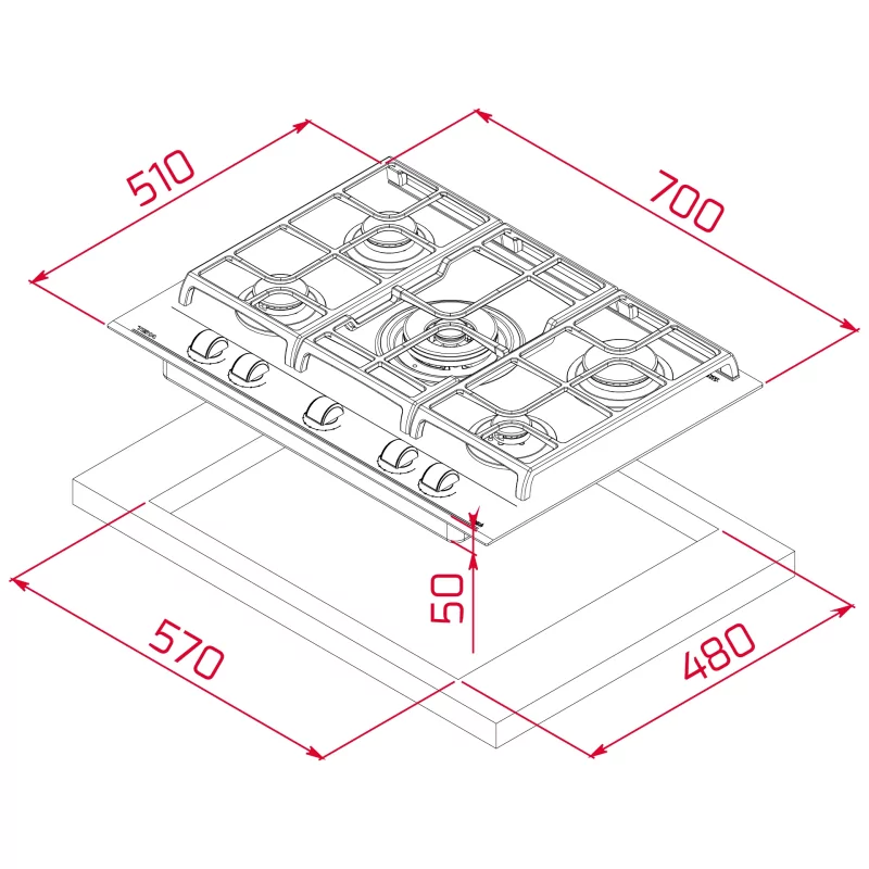 Kontrolsat - TEKA Plate - Gas - GZC 75330 XBA BK