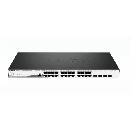 Kontrolsat - Switch D-Link - Managed L2 Gigabit - 10/100/1000 - PoE - Preto - DGS-1210-28MP/E