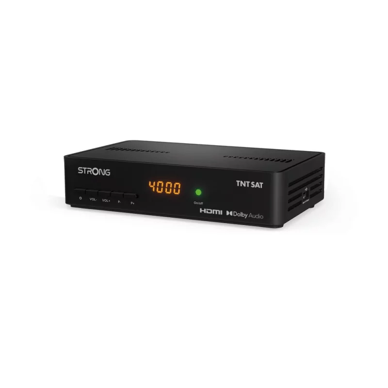 Kontrolsat - Recetor Satélite Strong HD - C/ Cartão TNT Sat - SRT7408 - Canais Franceses