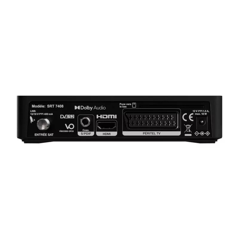 Kontrolsat - Recetor Satélite Strong HD - C/ Cartão TNT Sat - SRT7408 - Canais Franceses