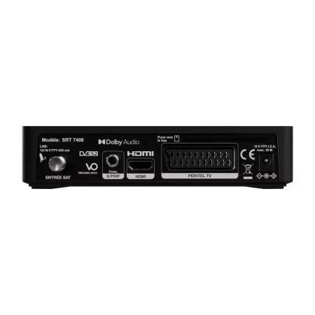Kontrolsat - Recetor Satélite Strong HD - C/ Cartão TNT Sat - SRT7408 - Canais Franceses