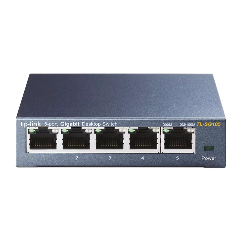 Kontrolsat - Switch Gigabit 5 Portas 10/100/1000Mbps TP-Link Kontrolsat - Switch Gigabit 5 Portas 10/100/1000Mbps TP-Link