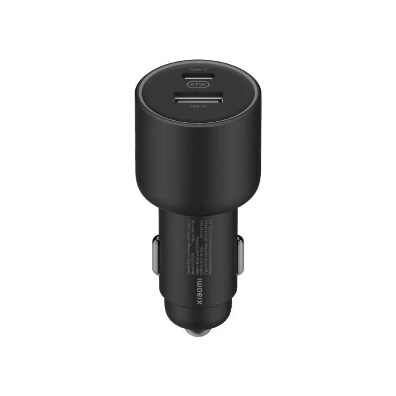 Kontrolsat - Xiaomi 67W USB-A + Type-C Car Charger - Black - BHR6814GL
