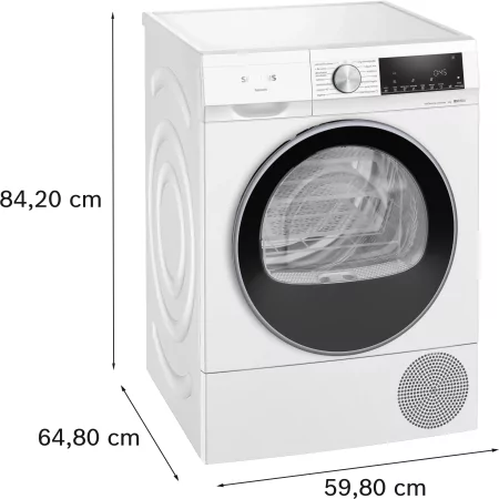 Kontrolsat - Siemens Tumble Dryer - 9kg - Heat Pump - White - WQ45G2D0ES Kontrolsat - Siemens Tumble Dryer - 9kg - Heat Pump - White - WQ45G2D0ES