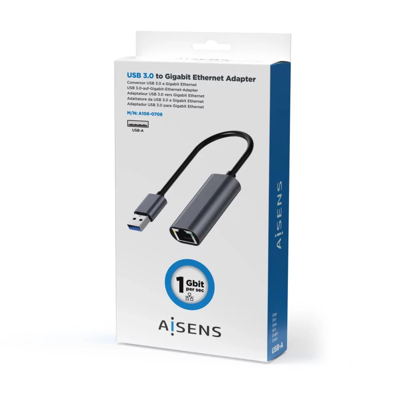 Kontrolsat - Aisens USB / RJ45 Adapter - (15cm - Grey) - A106-0708
