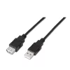 Cabo Extensor USB(A) Para USB(A) Aisens - ( 1M - USB 2.0 - Preto)