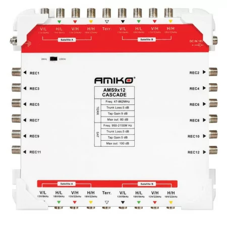Multiswitch Cascata AMS 9X12 Amiko - AMS 9X12 CASCADE