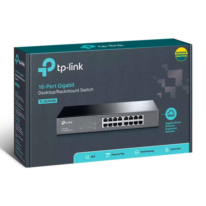 Kontrolsat - Switch Gigabit de 16 portas 10/100/1000