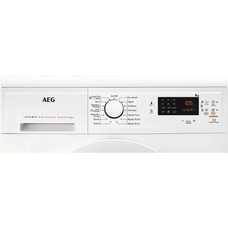 Kontrolsat - Máquina de Lavar Roupa AEG - (8Kg - 1200RPM - Classe A) - LFA5I82WRE