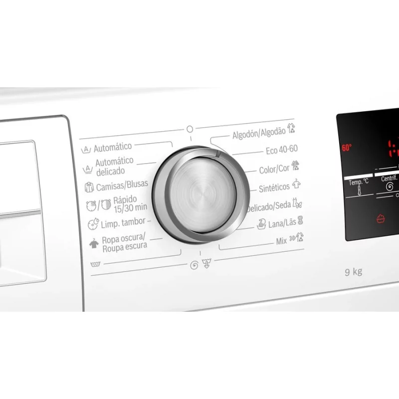 Kontrolsat - Máquina de Lavar Roupa Bosch WAU24S42ES – 9Kg, 1200RPM, EcoSilence Drive, Classe C, Branco