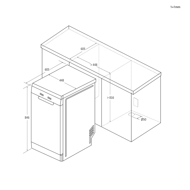 Kontrolsat - Candy Dishwasher CDPH 2D1047S (10 Cutlery - Class E)