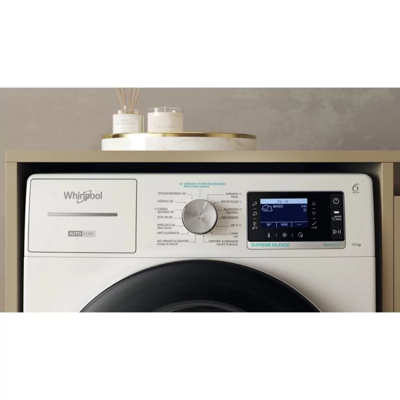 Kontrolsat - WHIRLPOOL - Máq. Lavar Roupa W8 09AD SILENCE SPT - 10kg - 1400rpm