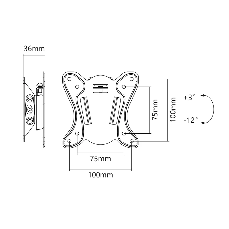Kontrolsat - Napofix Tilting Wall Mount - 10" to 26" - 236