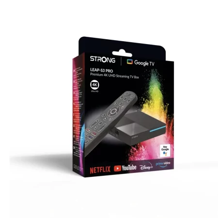 Kontrolsat - Strong LEAP-S3 PRO - Google TV Box 4K - (Android 12 - 4GB/32GB - Atmos - Wi-Fi 6) Kontrolsat - Strong LEAP-S3 PRO - Google TV Box 4K - (Android 12 - 4GB/32GB - Atmos - Wi-Fi 6)