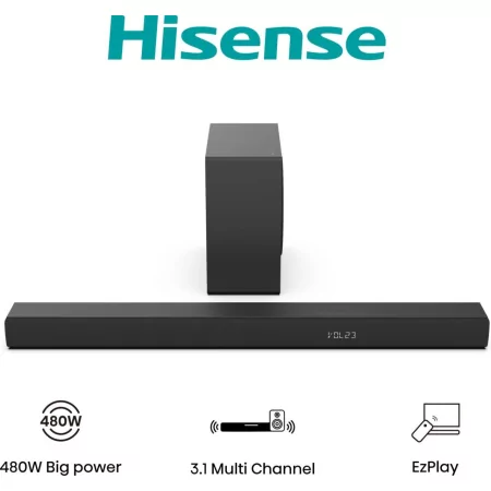 Kontrolsat - Hisense Soundbar 3.1 - Soundbar + Subwoofer - 480W - HS3100
