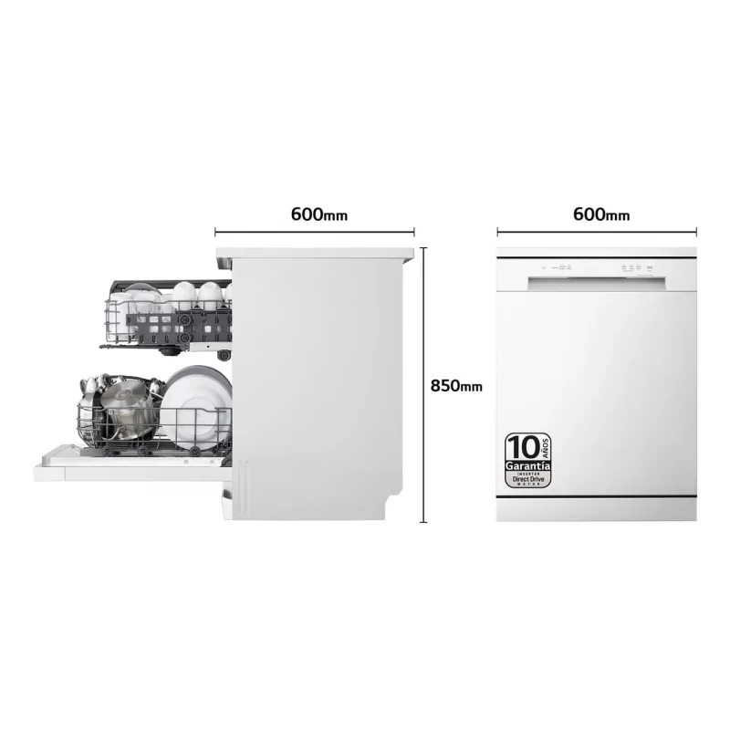 Kontrolsat - Máquina de Lavar Loiça LG - DF142FW - (14 Conj. - 60 cm - Inox)