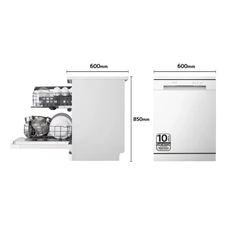 Kontrolsat - Máquina de Lavar Loiça LG - DF142FW - (14 Conj. - 60 cm - Inox) Kontrolsat - Máquina de Lavar Loiça LG - DF142FW - (14 Conj. - 60 cm - Inox)