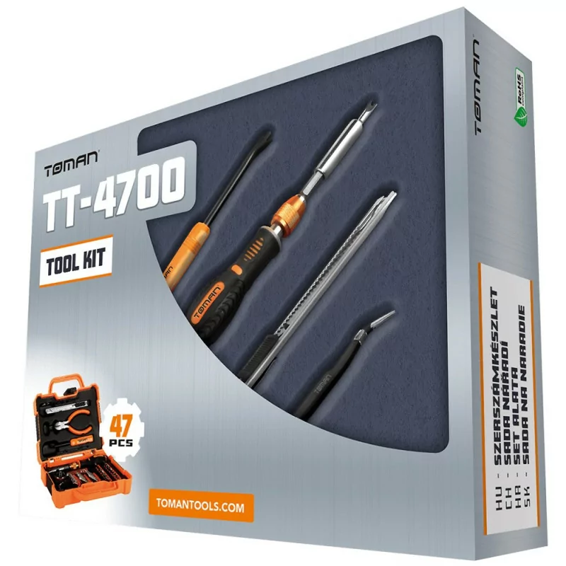 Kit de Ferramentas TT4700 - Reparação Mobile Toman - 47pcs