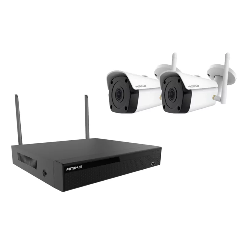 Amiko Home Kit 2950 - 2 Cameras 5MP + NVR 4CH - Wi-Fi Amiko Home Kit 2950 - 2 Cameras 5MP + NVR 4CH - Wi-Fi