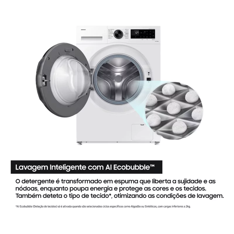 Kontrolsat - Máquina de Lavar e Secar Roupa Samsung WD90DG5B15BEEP - (6/9KG - 1400 rpm - Branco)