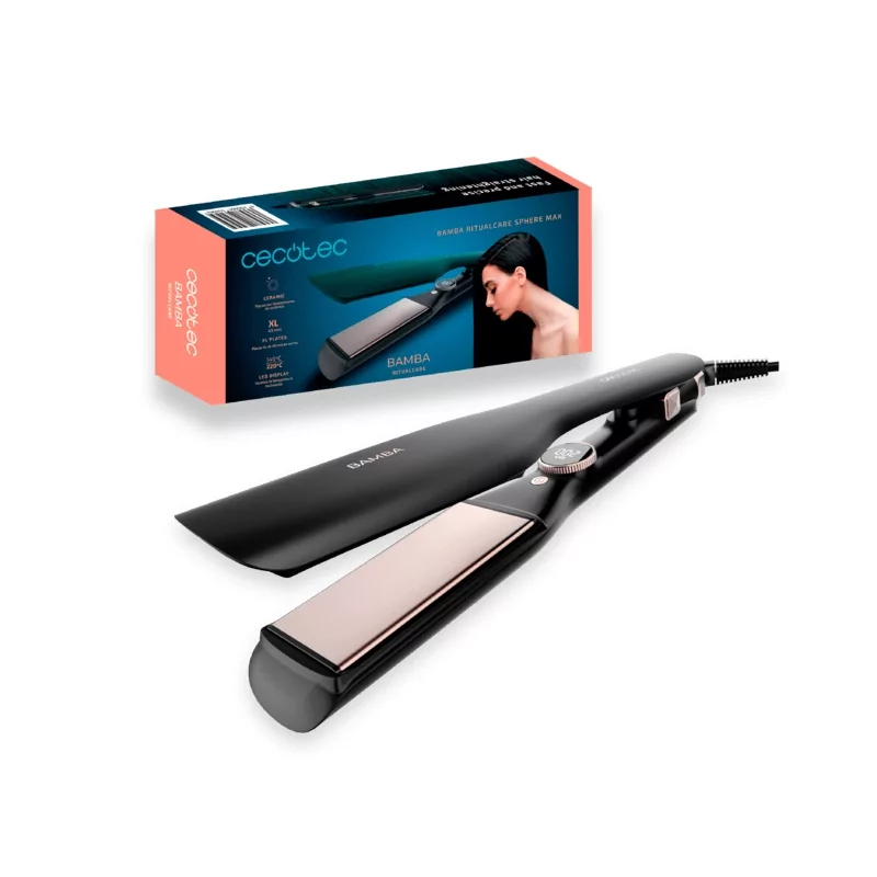 Kontrolsat - Ferro de Cabelo Cecotec - ( 220 ºC - Preto ) Bamba Ritualcare Sphere Max